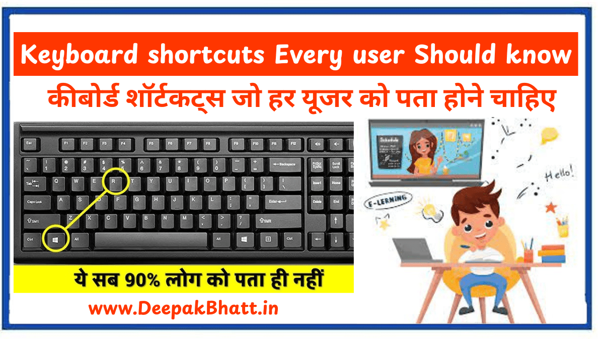 कीबोर्ड शॉर्टकट्स जो हर यूजर को पता होने चाहिए Keyboard shortcuts every user should know (2025)